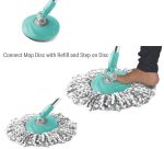 Spotzero By Milton Spin Mop Spares Set Handle with Microfibers Refill(Compatible with Prime, E-Elite, Classic, Ace Mops) Aqua Green - Image 3