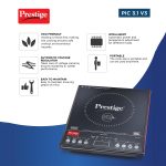 Prestige Iris Plus 1600 Watts Induction Cooktop with Automatic Voltage Regulator | Indian Menu Option |Anti-Magnetic Wall | Timer with User Pre-set | 1 Year Warranty | Black - Image 5