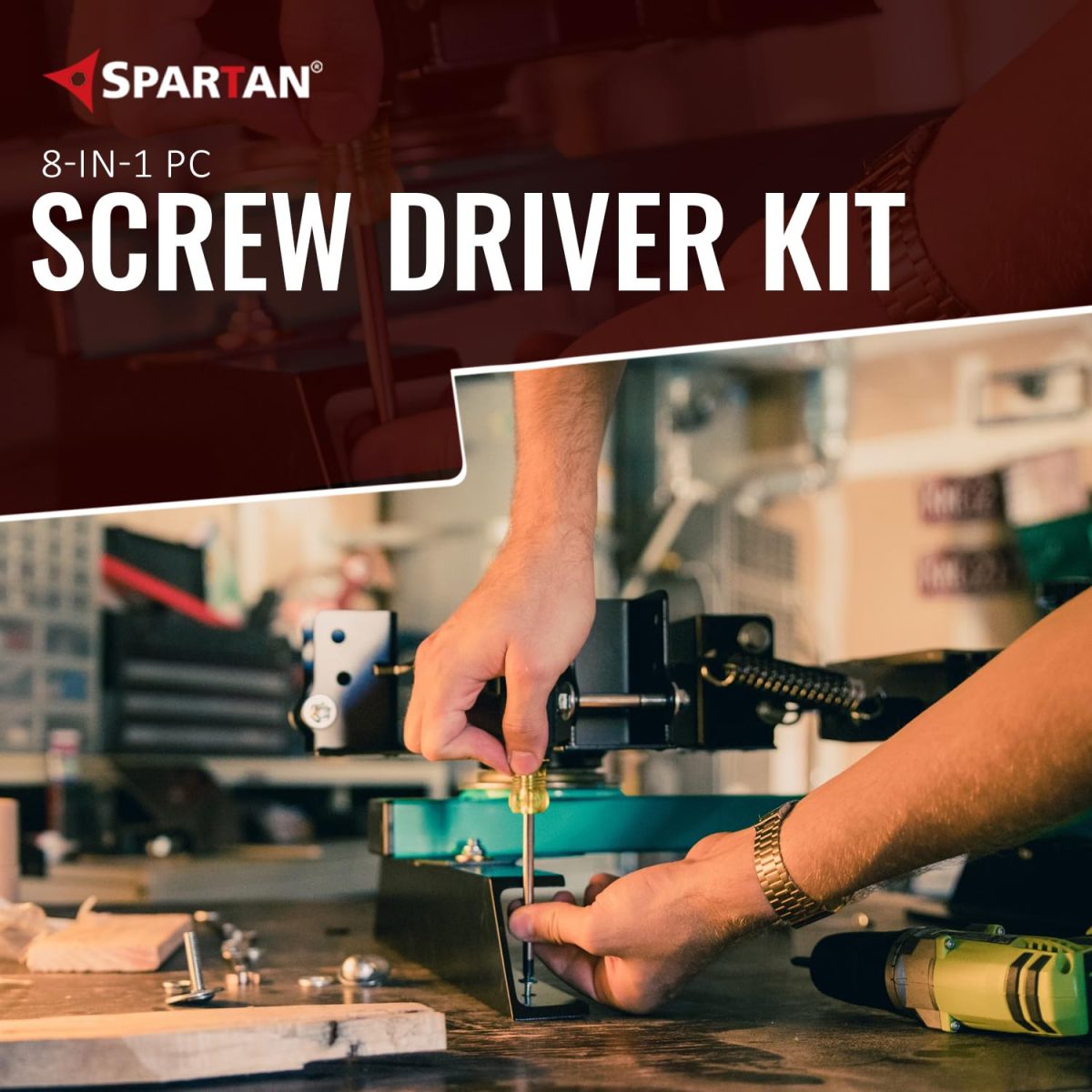 SPARTAN BS-02 8-in-1 Pc Screw Driver Kit With 3 Flat Blades, 3 Phillips Head, 1 Round Poker Bar, Extension Rod| Multi-purpose Tool Set Screwdriver Set (Multicolor) - Image 5