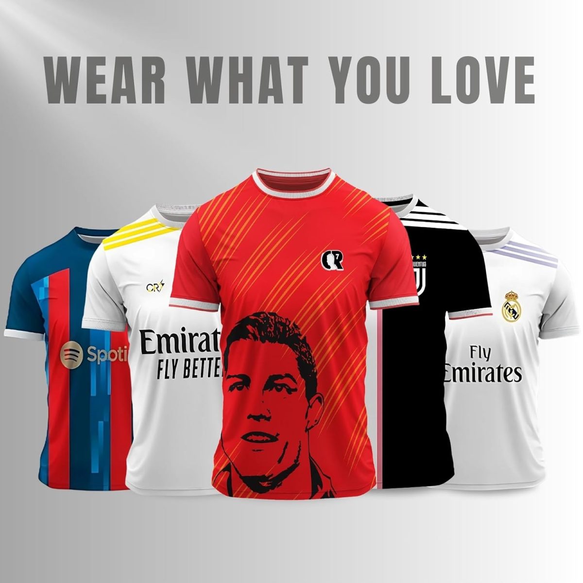 TRADITION KNITWEARS Sports Soccer Football Jersey Regular Fit Half Sleeve Round Neck T-Shirt for Kids, Boys & Men - Image 4