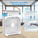JRS portable table top air conditioner | kitchen fans for home cooking | emergency light with | duet mini powerful personal table cooling | mini air cooler for room cooling - Image 4