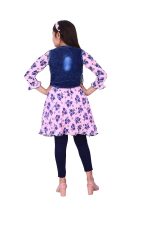 Elendra jeans Girl's Fit and Flare Knee Length Dress (Jkfrklg, Pink, 6-7 Years) - Image 2