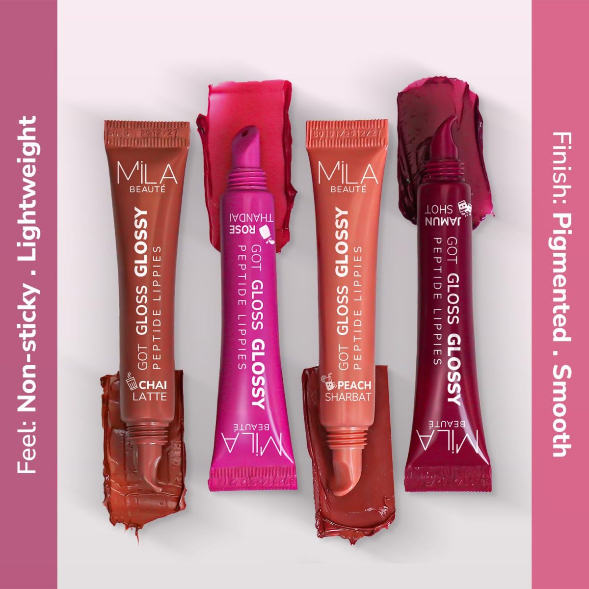 Mila Beauté Peptide Lip Gloss Balm I With SPF & Hyaluronic Acid I Plump & Fuller Lips I Hydrating & Shiny Lip Balm Non Sticky I Highly Pigmented I Soft & Nourished Lips - Peach Sharbat - Image 8