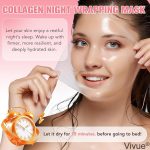 Vivue Korean Glass Skin Bio-Collagen Overnight Face Mask for Women, Deep Hydrating Overnight Skin Care Facial Masks, Pore Minimizing, Firming & Anti-Aging Hydrogel Mask for Glowing Skin(TUBE..75 ML) - Image 3