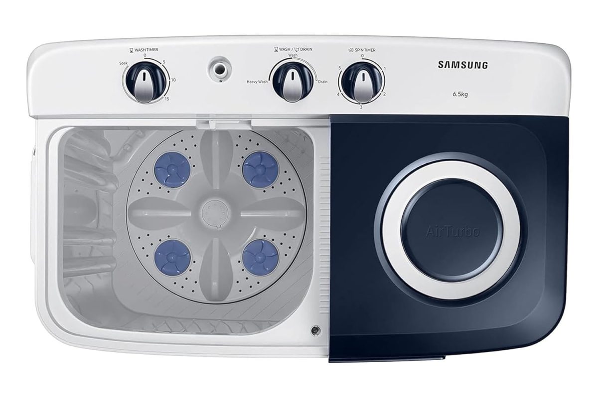 Samsung 6.5 kg, 5 star, Semi-Automatic Top Load Washing Machine (WT65R2200LL/TL, Air Turbo Drying, LIGHT GRAY) - Image 9