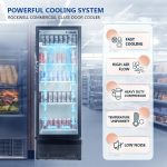 ROCKWELL RVC390B Single glass door Visi cooler,358 Litres,White (Internal LED, Heavy Duty, Dynamic cooling) - Image 3