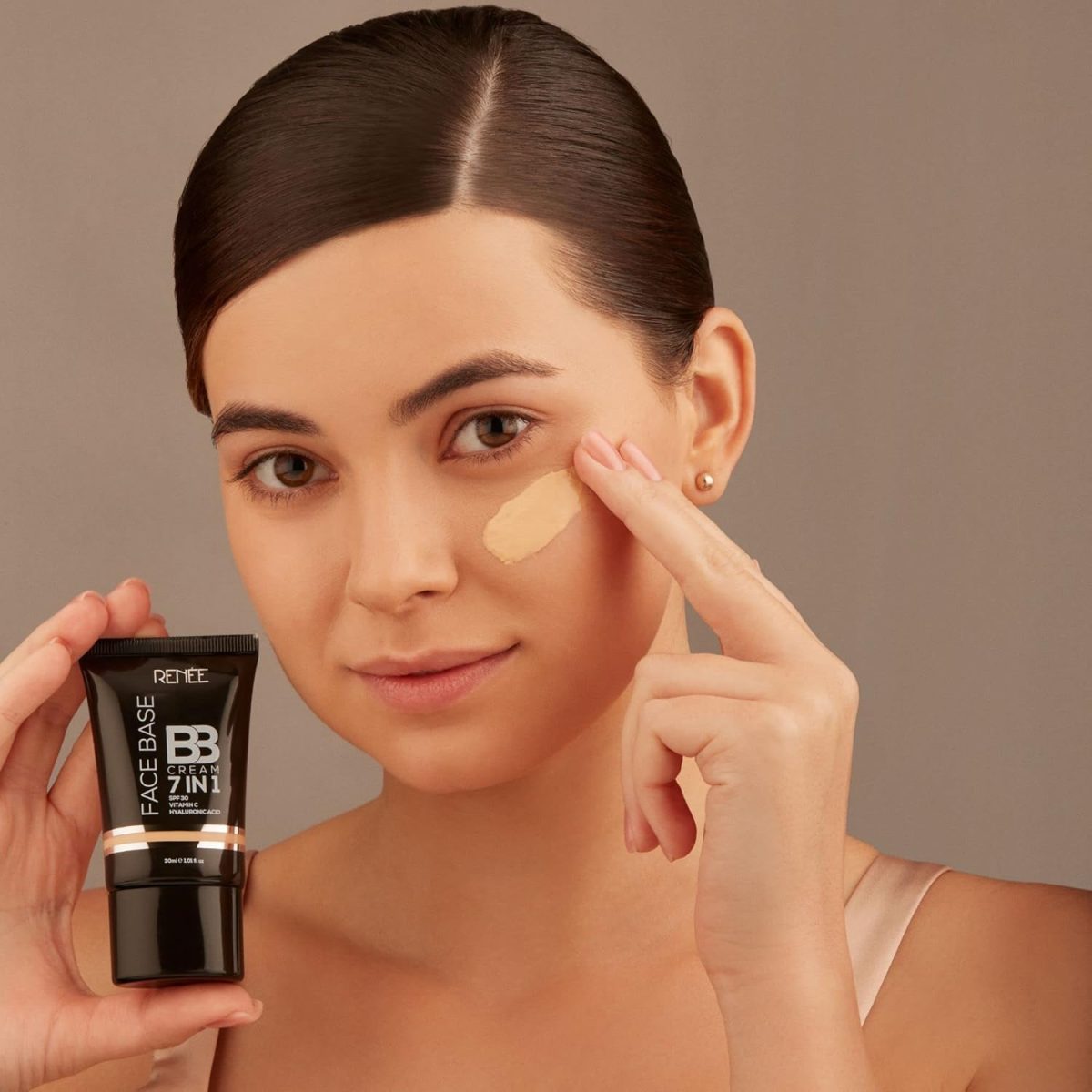 RENEE Face Base BB Cream 7 in 1 with SPF 30 PA+++, Enriched with Hyaluronic Acid, Vitamin C, Hydrates, Nourishes & Smoothens Skin Texture, Sesame 30ml - Image 6
