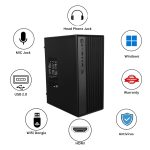 TECNICO Desktop Computer Set, Core i3-4130, 8GB RAM, 128GB SSD, 20-inch Monitor with Keyboard, Mouse and Speakers - Image 2