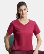 Jockey AW88 Women's Super Combed Cotton Rich Relaxed Fit Solid Curved Hem Styled Half Sleeve T-Shirt - Image 5