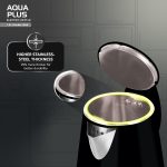 Havells Aqua Plus Electric Kettle 1.2 Litre, 1250 Watt | 304 Stainless Steel Inner Body | Cool Touch Body | Auto Shut-Off |Wider Mouth| 2 Year Warranty (Black) - Image 4