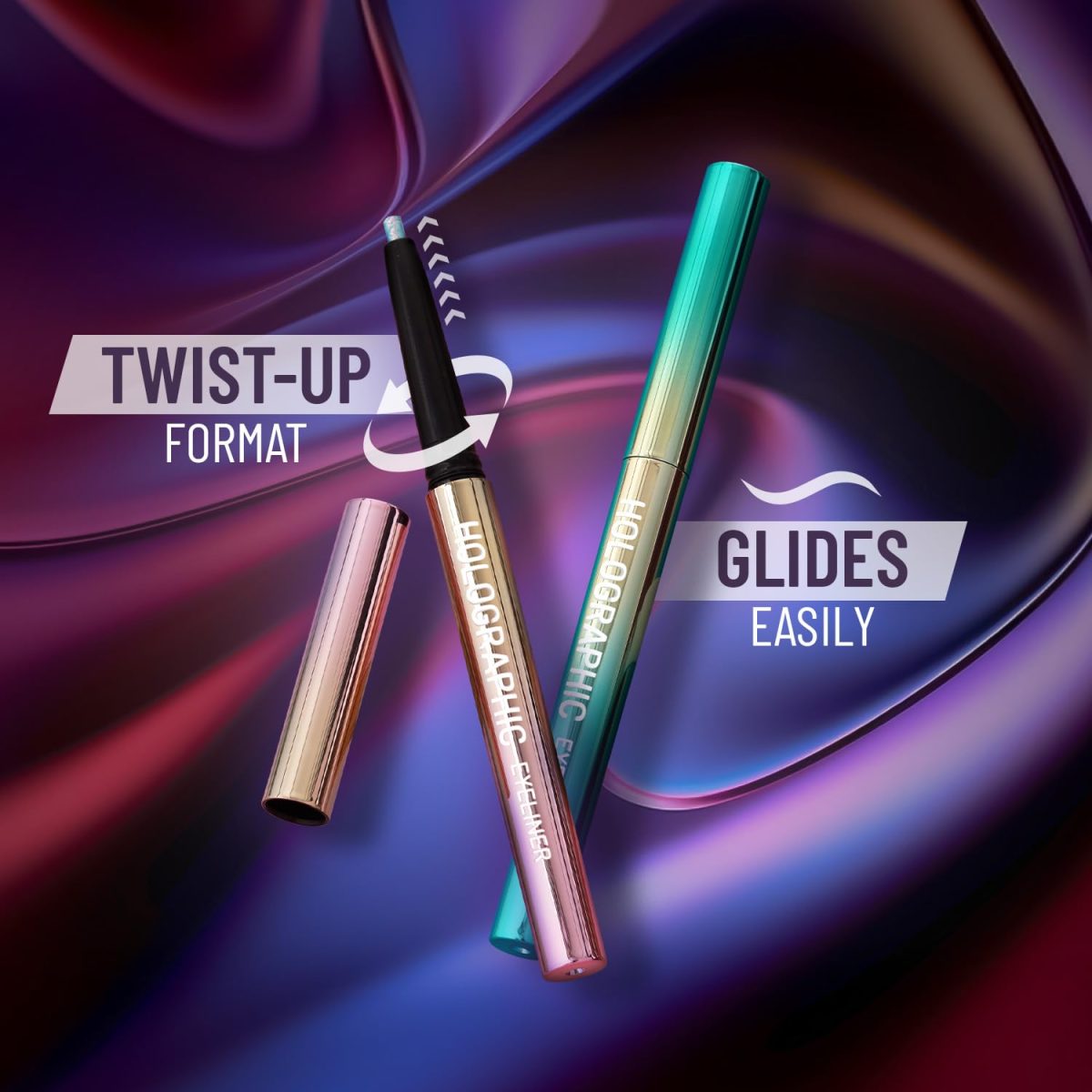 SWISS BEAUTY Holographic Shimmery Pencil Eyeliner | Waterproof, Smudge Proof, Long Lasting Eyeliner With Easy Application | Shade- Milky Way, 0.2G, Assorted - Image 4