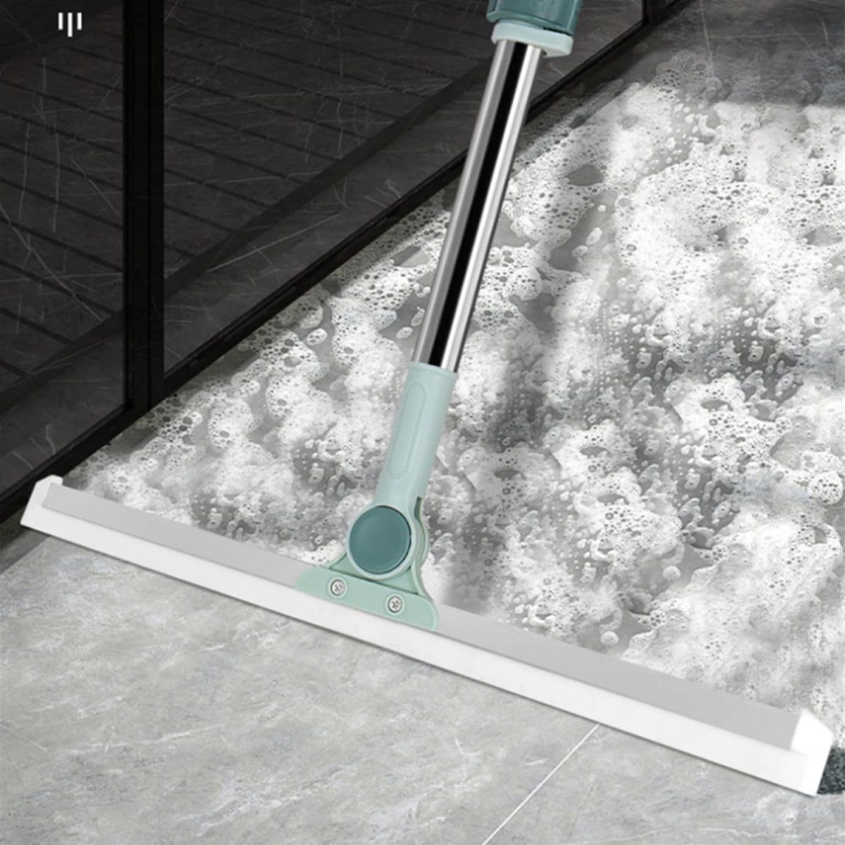 Misamo Enterprise 50-Inch Rotating Floor Squeegee, Heavy Duty Bathroom Wiper with 180-Degree Swivel Head, Sage Green - Image 4