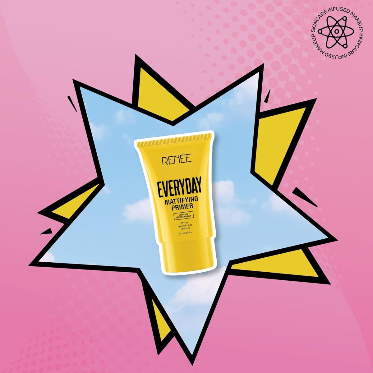 RENEE Everyday Primer, Blurs Fine Lines, Wrinkles & Pores, Smoothen Skin Texture, Lightweight & Non-Sticky, Long Lasting Formula with Matte Finish, Cruelty-Free Skincare Infused Makeup, 30 Ml - Image 5