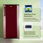 Haier 165 L, 1 Star, Direct-Cool Single Door Refrigerator (HED-171RS-P, Red Mono) - Image 3