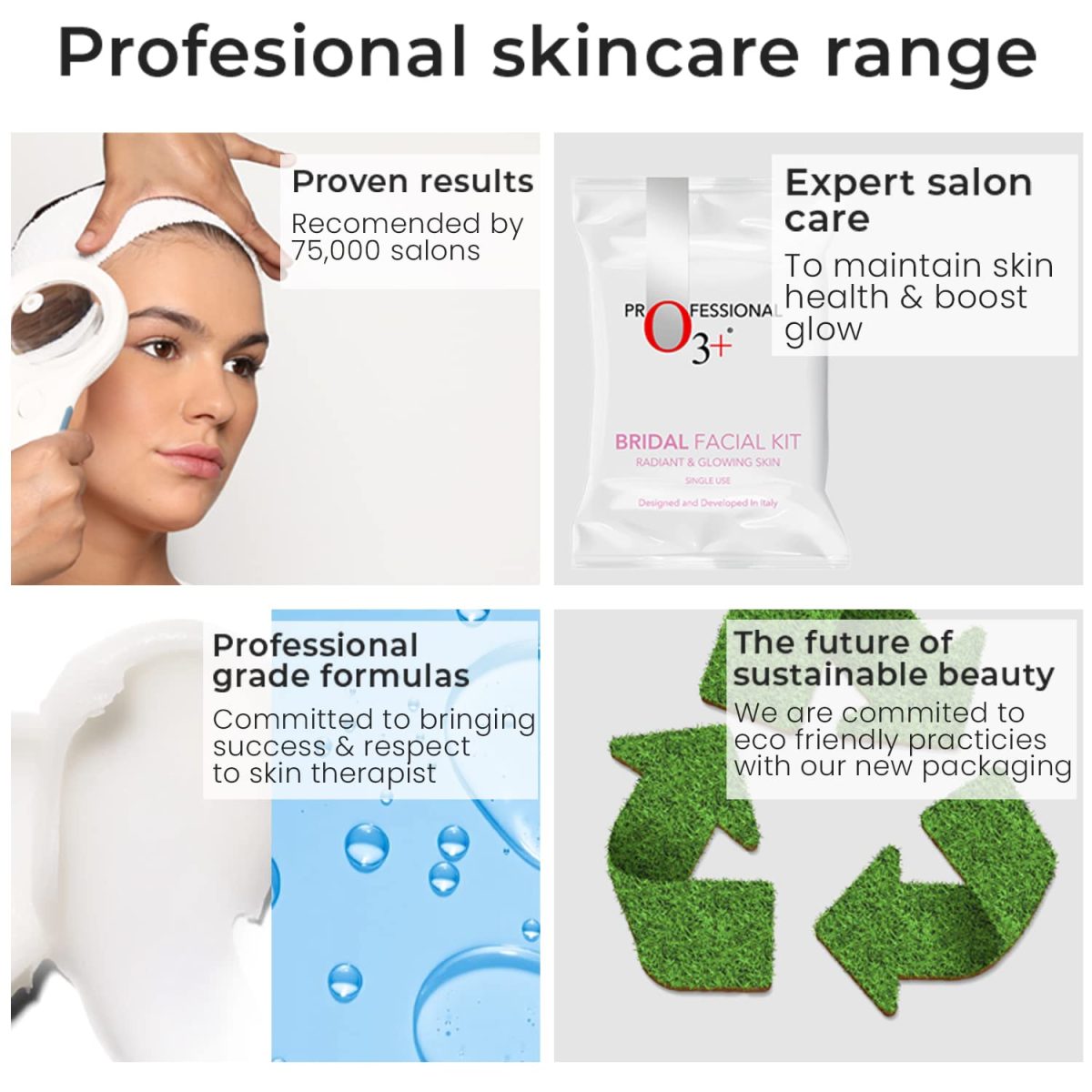 O3+ Bridal Facial Kit for Radiant & Glowing Skin with Hyaluronic Acid, Glycolic Acid and Niacinamide - Ideal for All Skin Types (60g+69ml) - Image 6