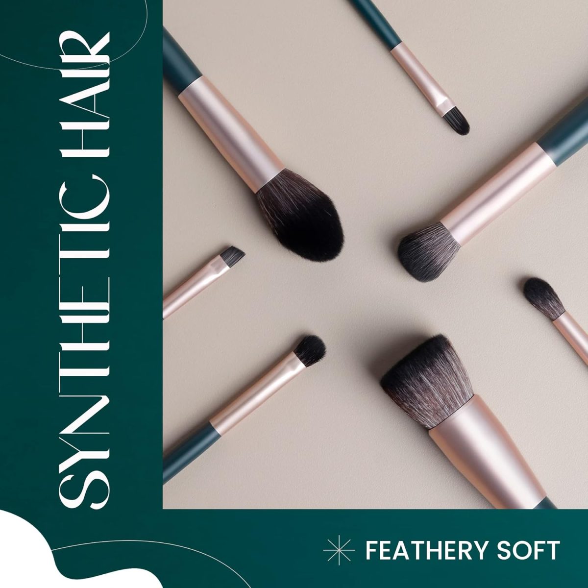 MARS Tools of Titan Brush Set of 8 with Holder | Face Makeup Brush Set with Ultra Soft Bristles (PACK OF 8) - Image 2