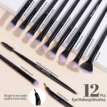 MAANGE 18 Pcs Premium Synthetic Make up Brushes Set Soft Foundation Powder Eyeliner Eye Shadow Makeup Brush Set Professional (Black) - Image 3