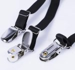 GUSTAVE Men's Shirt Stays Adjustable Elastic Shirt Tucker Belt with Locking Non-Slip Clips - Image 4