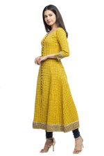 Yash Gallery Women's Cotton Relaxed Fit Anarkali Kurta - Image 2