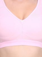 RACOS Non Padded Wire Free Full Coverage Broad Strap Heavy Bust Everyday T-Shirt Cotton Bra for Women B Cup in Multicolor for Daily Use - Image 5