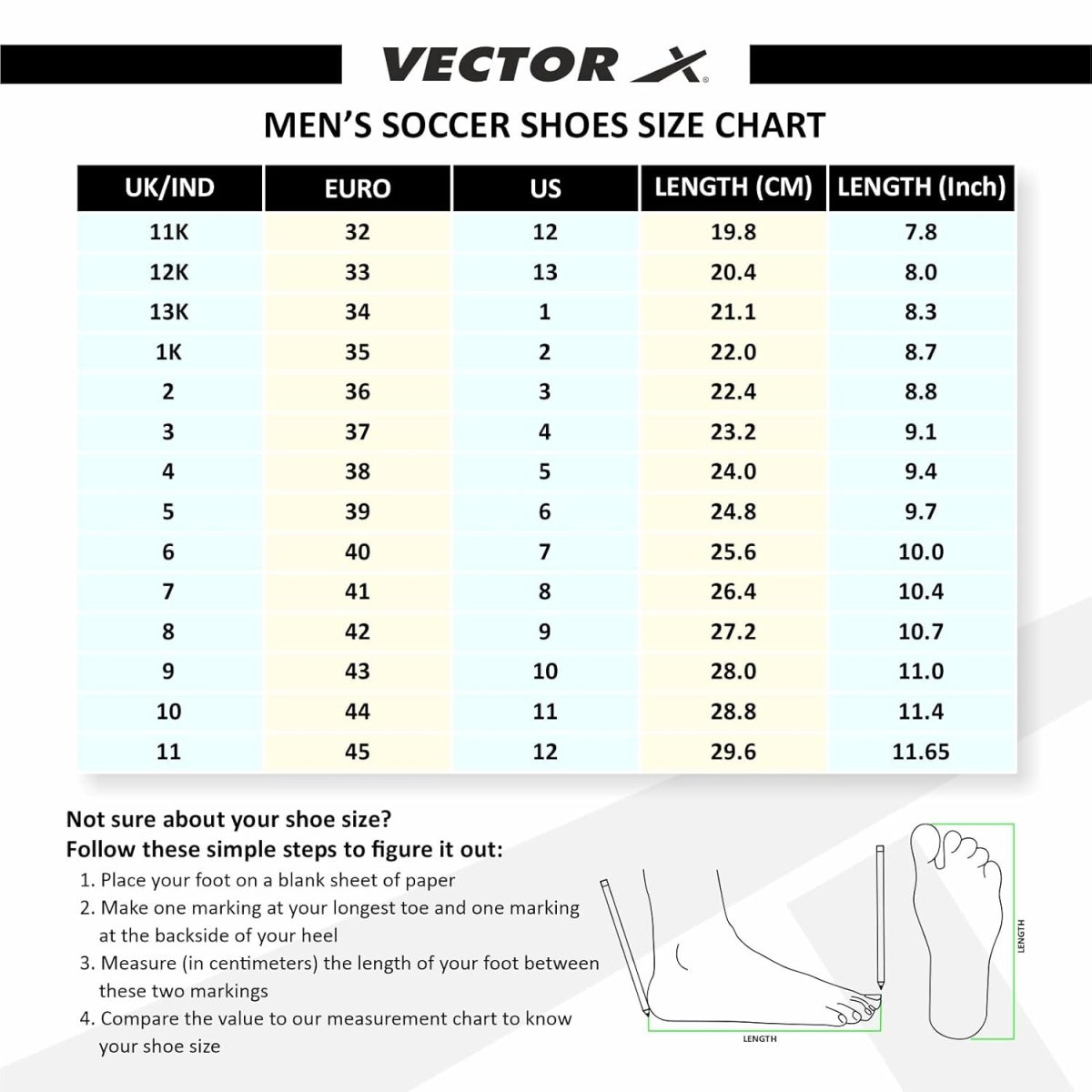 Vector X Kick-X Football Studs for Men/Sports and Athletic Footwear with TPU Sole, Synthetic Leather Upper/Textured Pattern/Comfortable Football Soccer Shoes - Image 3