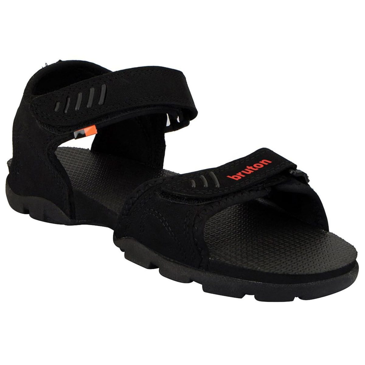BRUTON Sandals for Men's | Light Weight, Comfortable & Trendy | Soft Footbed | Casual and Stylish Sandals for Walking, Working All Day Black - Image 6