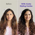 Arata Curl Styling Combo (Mini) - Curl Cream (50ml) + Gel (50ml) For Dry, Frizzy, Wavy, Curly Hair | Reduces Frizz | Moisturises, Hydrates & Defines Curls | Natural Hold | No Sulphate,Paraben,Silicone - Image 6
