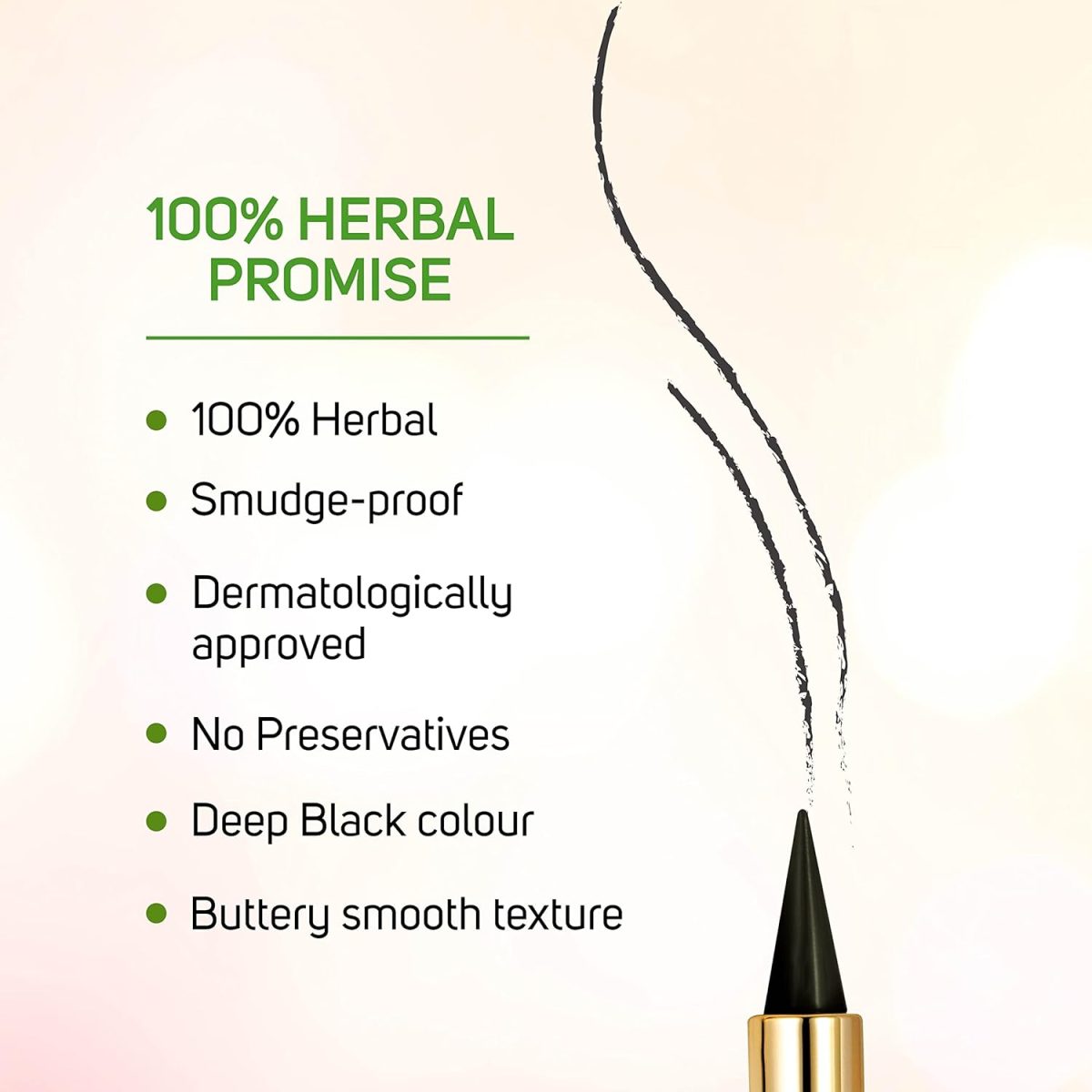 Farmherbs 100% Herbal All Natural Baby Kajal Stick - Certified Lead-free, Irritation-free, Premium Olive Wax with Pure Organic Marigold, Smudgeproof, Preservative-free, Synthetic Chemical-free, from Renowned Eyecare Institute, 100% Safe Kajal for Newborn Baby - Image 3