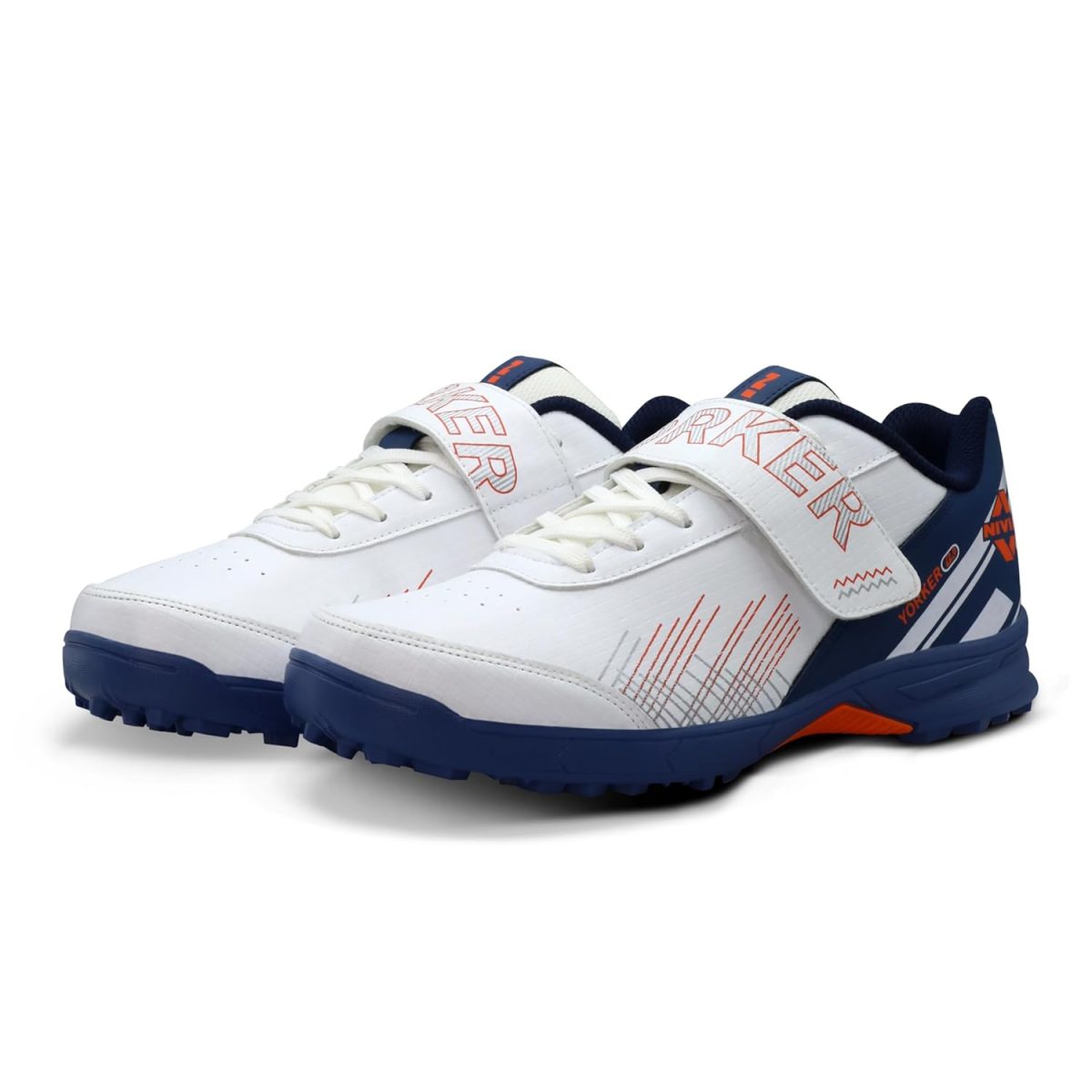 Nivia Yorker 2.0 Cricket Shoes for Men, Synthetic Leather Upper with Velcro Strap, Round Stud PVC Outsole, Die-Cut Soft NR EVA Sockliner - Image 4