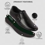 FAUSTO Men Leather Formal Pull-On Shoes - Image 2