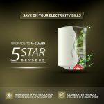 V-Guard Divino Geyser 15 Litre Wall Mount Water Heater For Home|5 Star Rating|Vitreous Enamel Tank Coating|Advanced Multi-Layered Safety|Suitable For Hard Water&High-Rise Buildings|White - Image 3