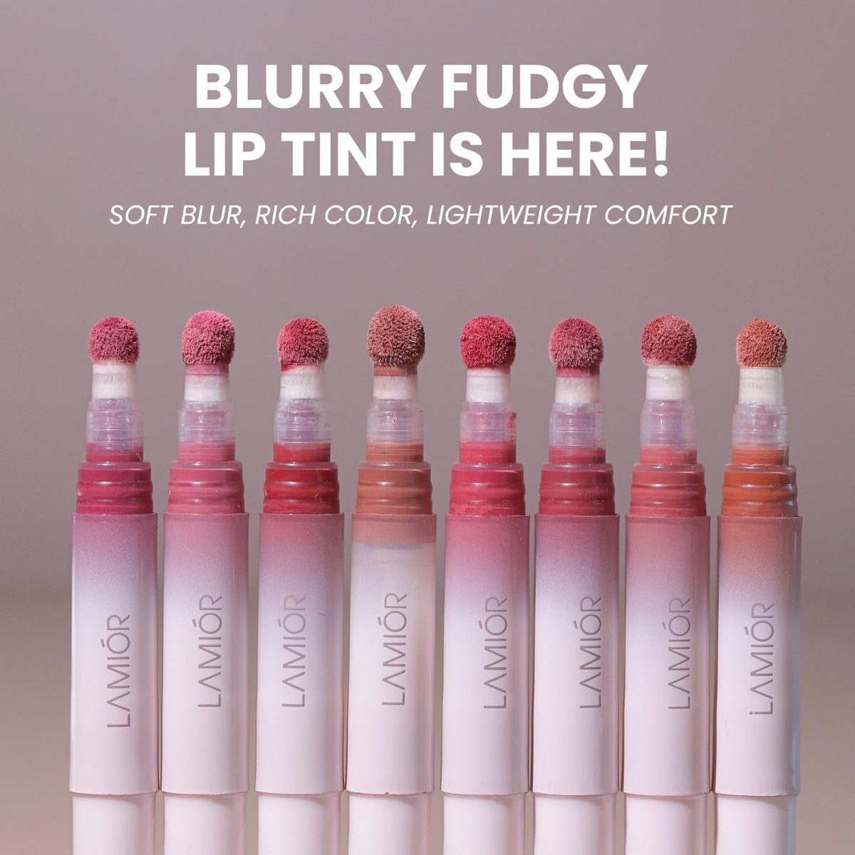 Lamior Blurry Fudgy Lip Tint - Honeycomb | Ultra Velvety Matte | Transfer-Proof & Hydrating Formula | Long-Lasting Lip Tint with Cushion Applicator | Vegan & Cruelty-Free - Image 3