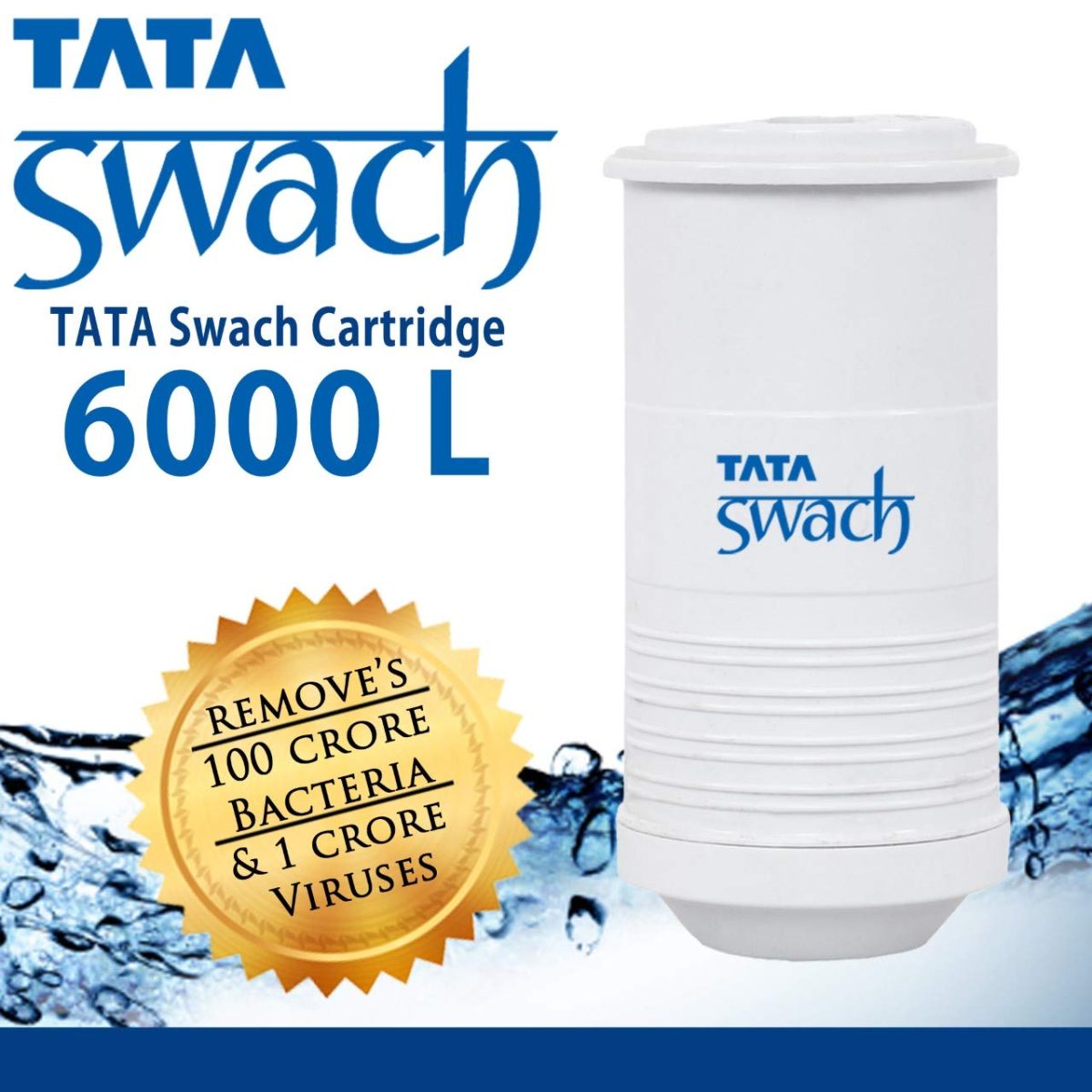 Tata Swach Bulb 6000-Litre Cartridge, 1 Piece, White, Hollow Fiber Membrane - Image 3