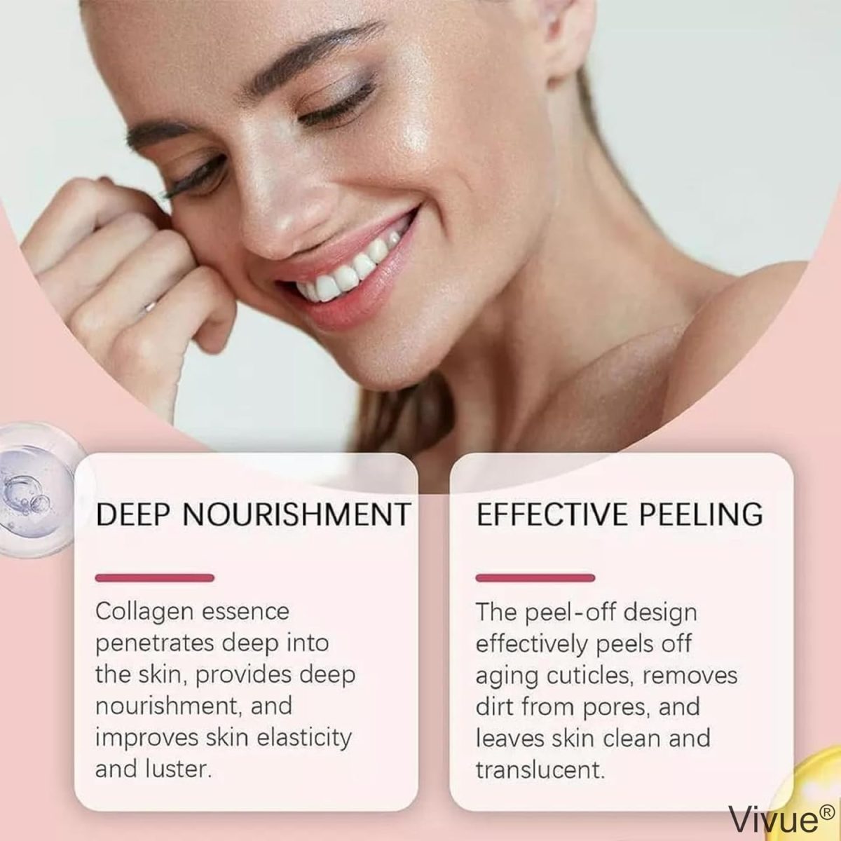 Vivue Korean Glass Skin Bio-Collagen Overnight Face Mask for Women, Deep Hydrating Overnight Skin Care Facial Masks, Pore Minimizing, Firming & Anti-Aging Hydrogel Mask for Glowing Skin(TUBE..75 ML) - Image 8