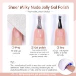 THR3E STROKES Gel Nail Polish Starter Kit With U V/LED Light, 6 Colors 48W Nail Dryer, Gel Base Top Coat Nail Art Tools, All-In-One Gift Kit, DIY Home/Salon Manicure Set, (WATERY NEED 3 LAYERS) (SD84) - Image 3