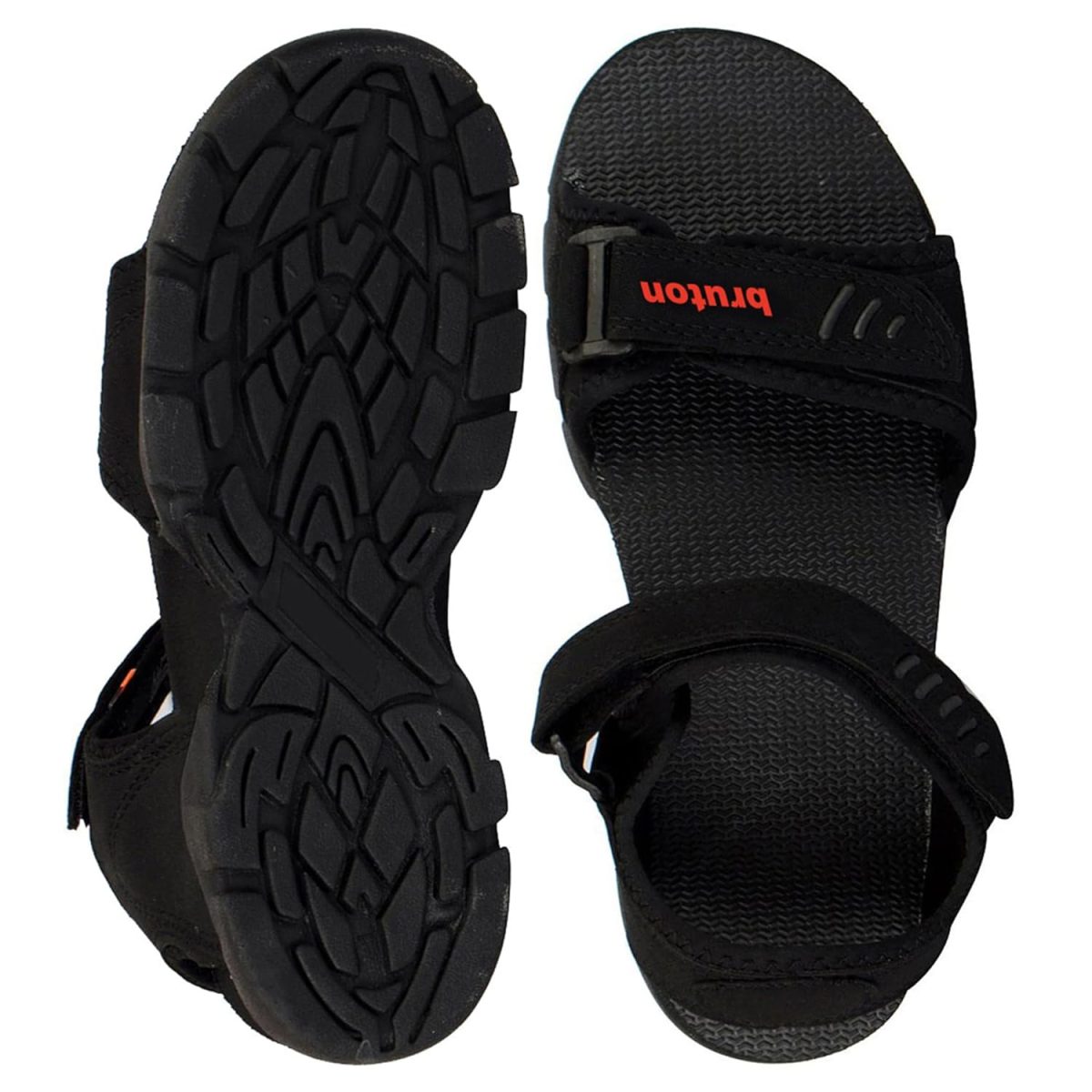 BRUTON Sandals for Men's | Light Weight, Comfortable & Trendy | Soft Footbed | Casual and Stylish Sandals for Walking, Working All Day Black - Image 5