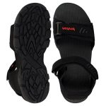BRUTON Sandals for Men's | Light Weight, Comfortable & Trendy | Soft Footbed | Casual and Stylish Sandals for Walking, Working All Day Black - Image 5