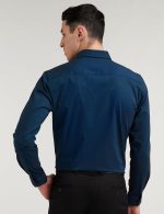 Peter England Men's Everyday Solid Slim Fit Full Sleeve Formal Shirt | Cotton-Rich - Image 2