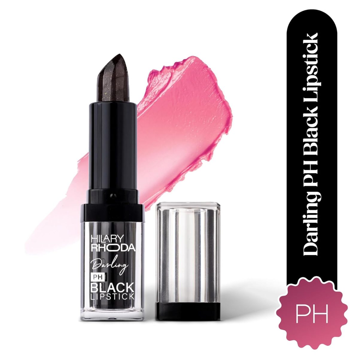 Hilary Rhoda Darling PH Black Lipstick | Intense Colour & Highly Pigmented | Nourishing & One Swipe Lipstick | Semi-Glossy Finish | 3.6g - Image 2