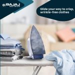 Bajaj Stainless Steel Majesty DX-11 1000 Watts Dry Iron | Advance Soleplate And Anti-Bacterial German Coating Technology | Automatic Shut Off | Thermal Safety Fuse | 2-Yrs Warranty 【White & Blue】 - Image 6