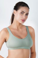 B-SOFT Molded Women Sports Bra,Non-Padded, Full Coverage for Women & Girls Beginners Non-Wired T-Shirt Gym Workout Bra, Activewear - Image 3