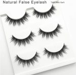 HUDA GIRL Eye Lashes for Women - Black Handmade Natural Thick Long Polyester, 3 Pairs False Eyelashes with Eyelash Glue - Empathetic Reusable Extensions for Womens, Girls - Eyelash with glue Set - Image 3