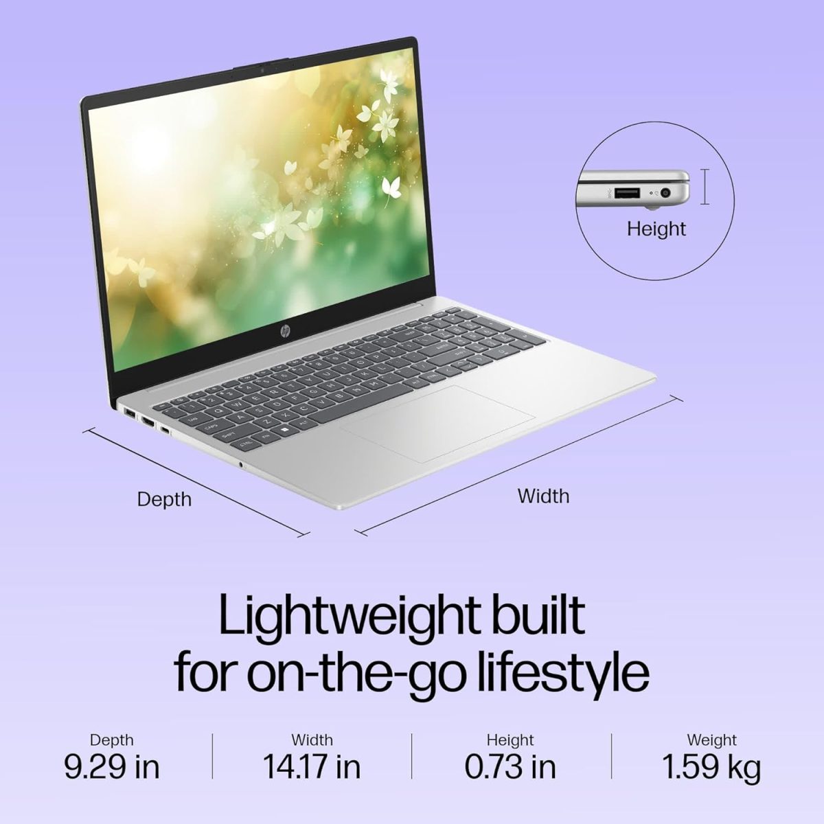 HP 15, 13th Gen Intel Core i3-1315U, 8GB DDR4, 512GB SSD, (Win 11, Office 21, Grey, 1.59kg), Anti-Glare, Micro-Edge,15.6-inch(39.6cm), FHD Laptop, Intel UHD Graphics, 1080p FHD Camera, fd0006TU - Image 9