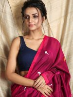 Dutta Saree Ghar Women's Hand Loom Cotton Saree With Blouse Piece (Dutta - 106_Red) - Image 2