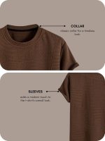 GRECIILOOKS T Shirt for Men Cotton | Textured Oversized Fit Men t-Shirt | Round Neck Half Sleeve Men t-Shirt - Image 5