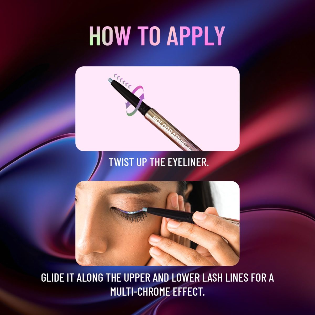 SWISS BEAUTY Holographic Shimmery Pencil Eyeliner | Waterproof, Smudge Proof, Long Lasting Eyeliner With Easy Application | Shade- Milky Way, 0.2G, Assorted - Image 8
