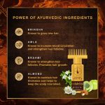Indulekha Bringha, Ayurvedic Hair Oil, 50ml, for Hair Fall Control, with Amla & Coconut Oil, with Comb Applicator - Image 5