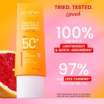DOT & KEY Vitamin C + E Super Bright Sunscreen Spf 50 |Water-Light,UVA/UVB & Blue Light Protection|For Even Toned & Glowing Skin|With Liquid Spf 50+++| No White Cast| For All Skin Types| 50G,Pack Of 1 - Image 5