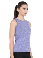 Clovia Women's Polyester Slim Fit Gym/Sports Textured Activewear Top - Image 3