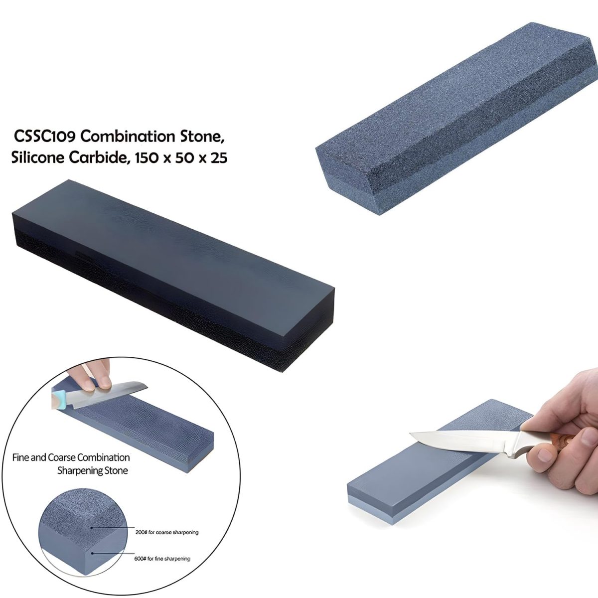 Oblivion Knife Sharpener Stone 1 Pc – Dual Grit Silicon Carbide Whetstone, Combination for Chisels, Knives, Cutting Tools, Ceramic and Metal Blades – Professional-Grade Carborundum Sharpening Block - Image 3